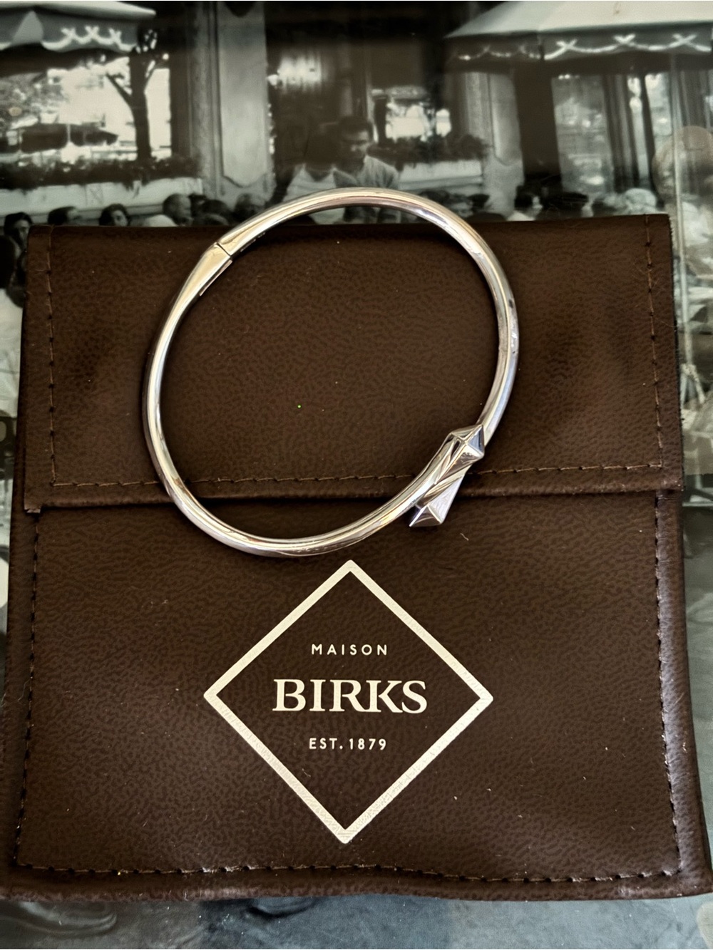 Birks Sterling Silver Hinge Bangle - Silver